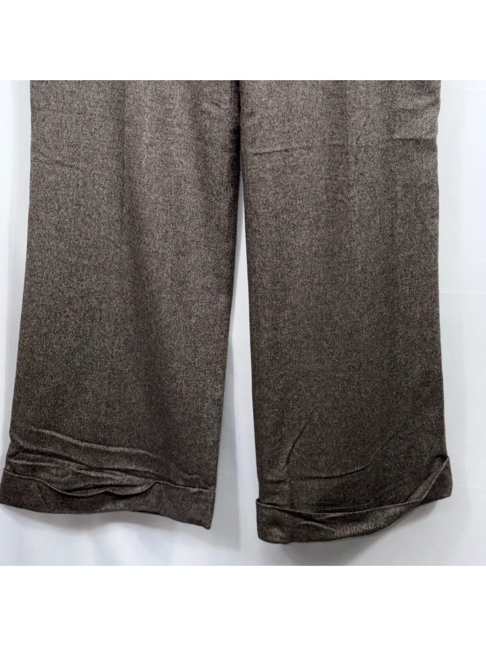 J.Crew Stretch Wool Blend Wide Leg Dress Pants Women’s Size 6 Brown Trousers